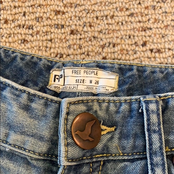 free people herbalife distressed jean shorts. - Picture 6 of 8